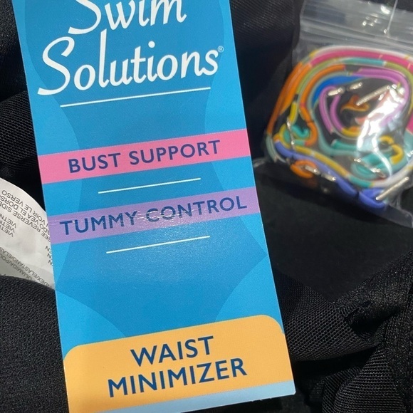 Swim Solutions Floral Off The Shoulder Ruffle One Piece Size 20W - Picture 3 of 6